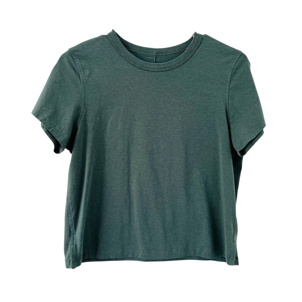Lululemon Green Crop Short Sleeve T-Shirt